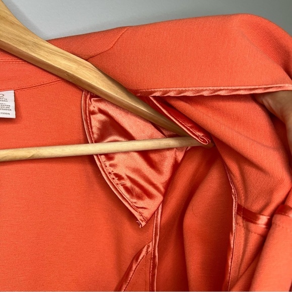 Chicos Orange Blazer 3 Button Jacket Modern Career Casual Women's Size L - Picture 9 of 9